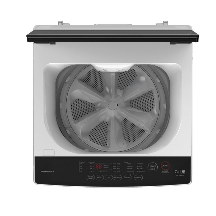 Toshiba Mesin Cuci 1 Tabung Top Loading 8 Kg - AW-M901BN(WK) | AWM901BN(WK)